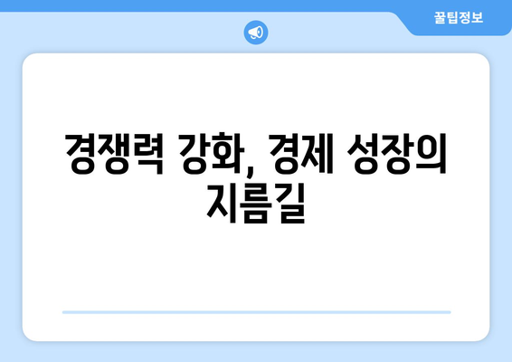 글로벌 경쟁력과 경제의 관계