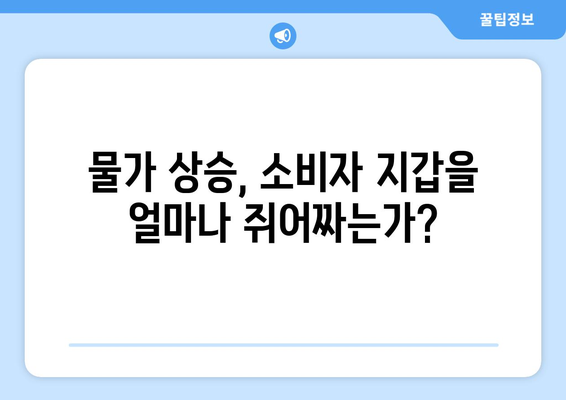 물가 상승이 미치는 경제적 영향 분석